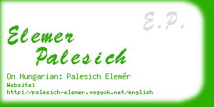 elemer palesich business card