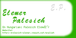 elemer palesich business card